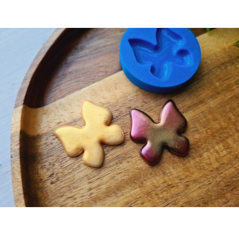 Silicone mold, Butterfly, style 4, ~ Ø 2.7 cm, H:0.3 cm