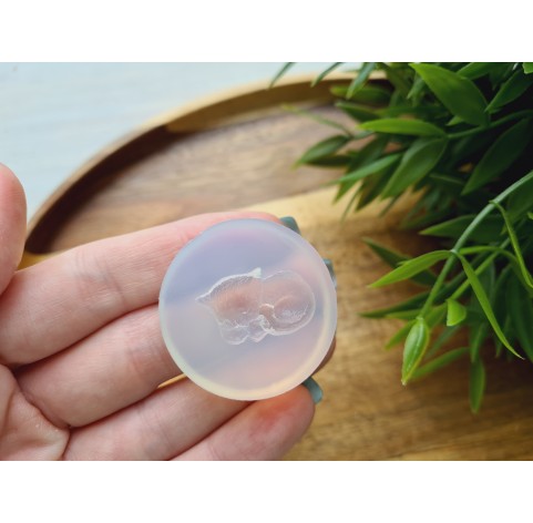 Silicone mold, Cat, style 4, ~  1.4*2 cm, H:0.6 cm