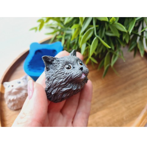 Silicone mold, Cat, style 5, ~ 4.7*4.3 cm, H:3 cm