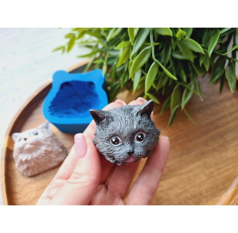 Silicone mold, Cat, style 5, ~ 4.7*4.3 cm, H:3 cm