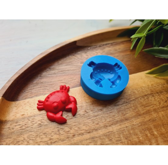 Silicone mold, Crab, ~ 2.3*2.6 cm, H:0.7 cm