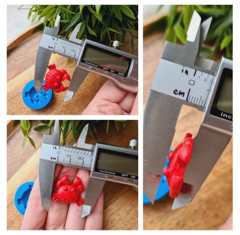 Silicone mold, Crab, ~ 2.3*2.6 cm, H:0.7 cm