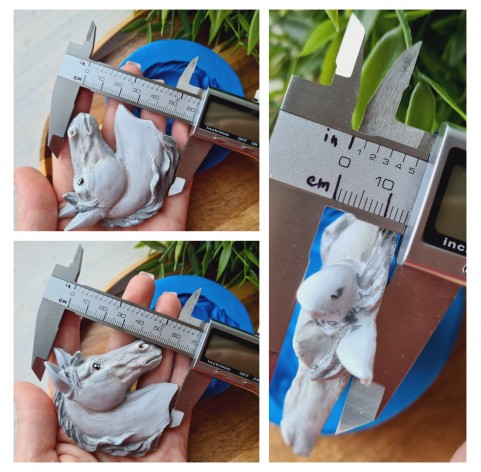 Silicone mold, Horse, style 1, ~ 6*6.9 cm, H:1.4 cm