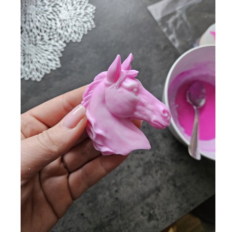 Silicone mold, Horse, style 1, ~ 6*6.9 cm, H:1.4 cm
