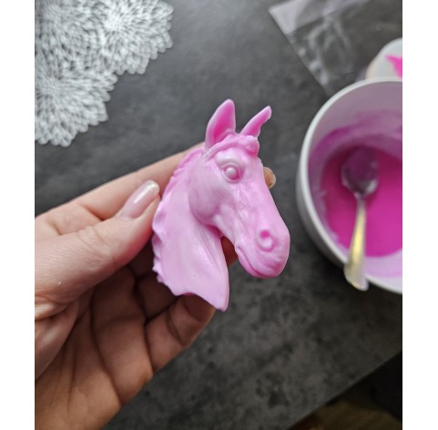 Silicone mold, Horse, style 1, ~ 6*6.9 cm, H:1.4 cm