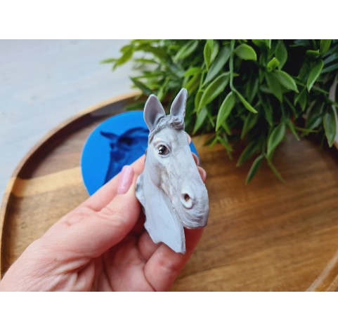 Silicone mold, Horse, style 1, ~ 6*6.9 cm, H:1.4 cm