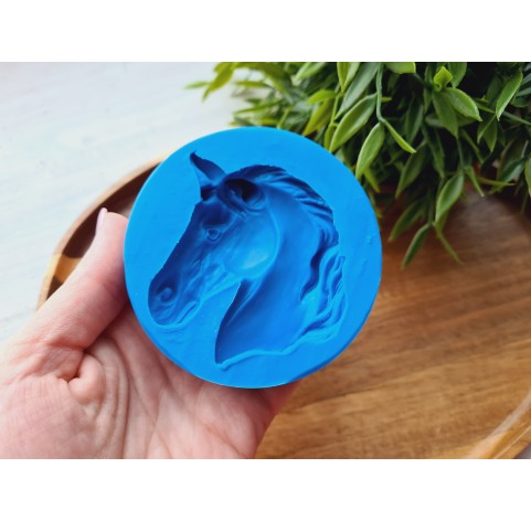 Silicone mold, Horse, style 1, ~ 6*6.9 cm, H:1.4 cm