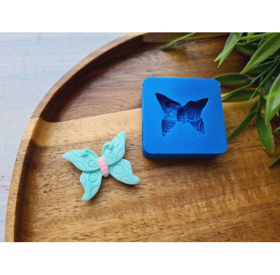 Silicone mold, Butterfly, style 5, ~ 2.7*3.2 cm, H:0.6 cm