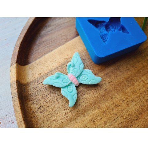 Silicone mold, Butterfly, style 5, ~ 2.7*3.2 cm, H:0.6 cm