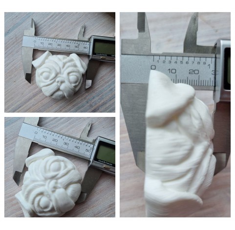 Silicone mold, Dog, Pug, style 2, ~ 5.1*6.2 cm, H:2.7 cm
