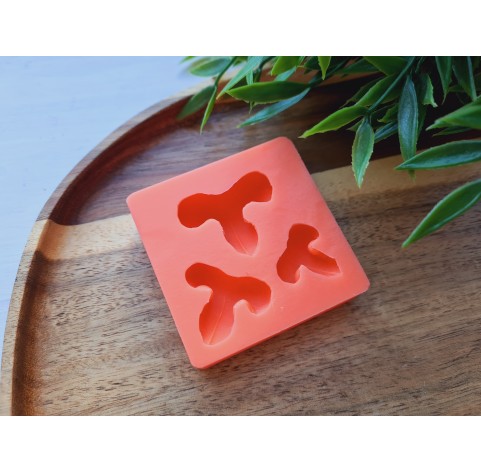 Silicone mold, Cat nose, style 1, 3 elements, ~ 2.1-3.6*2.3-2.8 cm, H:1-1.4 cm