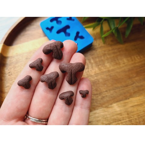 Silicone mold, Cat nose, style 2, 7 elements, ~ 0.5-1.9 cm, H:0.3-0.8 cm