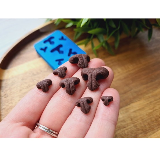 Silicone mold, Cat nose, style 2, 7 elements, ~ 0.5-1.9 cm, H:0.3-0.8 cm