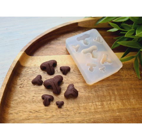 Silicone mold, Cat nose, style 2, 7 elements, ~ 0.5-1.9 cm, H:0.3-0.8 cm