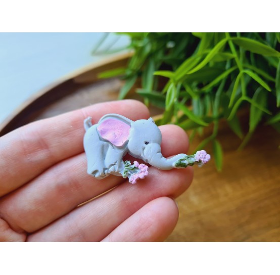 Silicone mold, Elephant, style 2, ~ 2.3*4.1 cm, H:0.5 cm