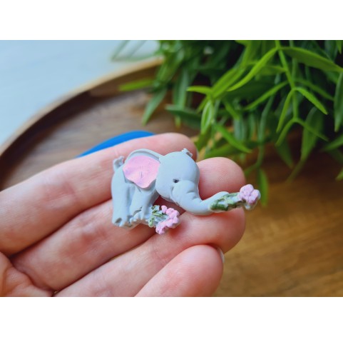 Silicone mold, Elephant, style 2, ~ 2.3*4.1 cm, H:0.5 cm