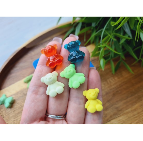 Silicone mold, Bear, style 6, 6 elements, ~ 1.5*1.8 cm, H:0.6 cm