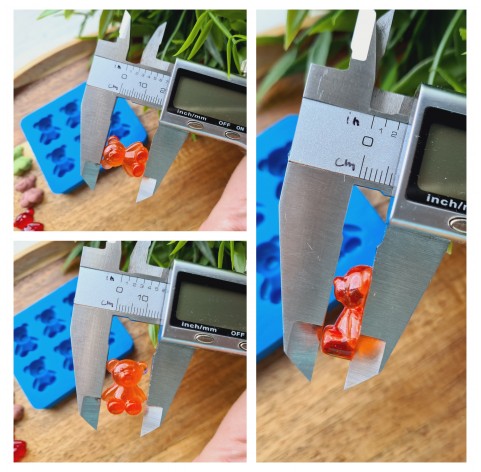 Silicone mold, Bear, style 6, 6 elements, ~ 1.5*1.8 cm, H:0.6 cm