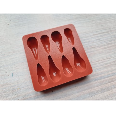 Silicone mold, Bird beak or wolf claw, 8 elements, ~ 2.6-3.1*1.1-1.4 cm, H:0.7-0.9 cm