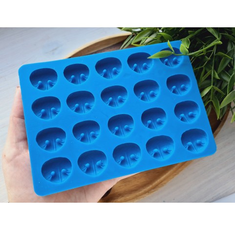 Silicone mold, Dog nose, style 5, 20 elements, ~ 2.2*2.5 cm, H:0.8 cm