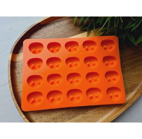 Silicone mold, Dog nose, style 5, 20 elements, ~ 2.2*2.5 cm, H:0.8 cm