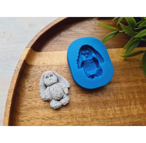 Silicone mold, Bunny, style 3, ~ 3.1*2.5 cm, H:0.7 cm