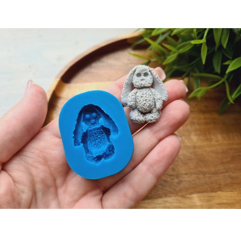Silicone mold, Bunny, style 3, ~ 3.1*2.5 cm, H:0.7 cm
