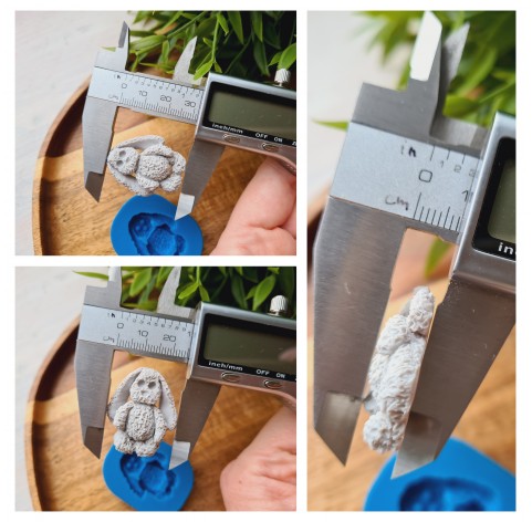 Silicone mold, Bunny, style 3, ~ 3.1*2.5 cm, H:0.7 cm