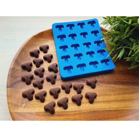 Silicone mold, Cat nose, style 3, 20 elements, ~ 2.1-2.3 cm, H:0,9 cm