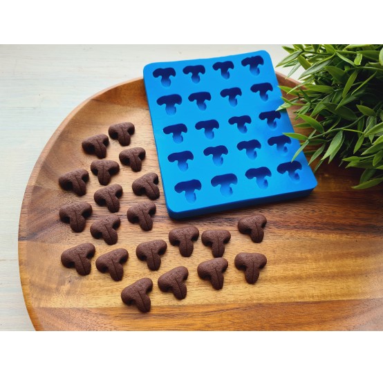 Silicone mold, Cat nose, style 3, 20 elements, ~ 2.1-2.3 cm, H:0,9 cm