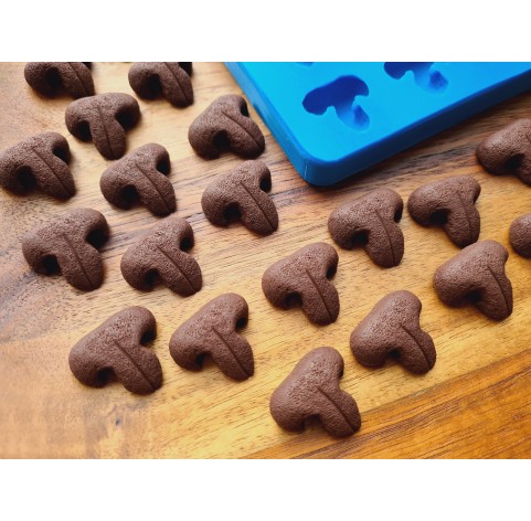Silicone mold, Cat nose, style 3, 20 elements, ~ 2.1-2.3 cm, H:0,9 cm