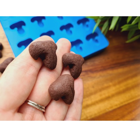 Silicone mold, Cat nose, style 3, 20 elements, ~ 2.1-2.3 cm, H:0,9 cm