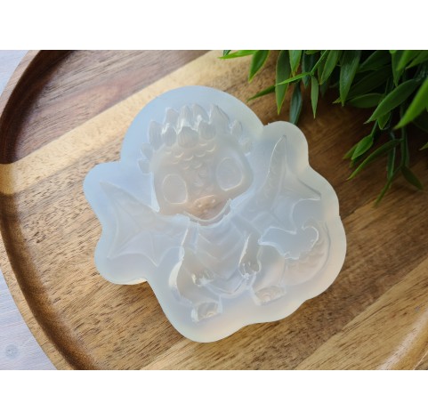 Silicone mold, Cute dragon, style 1, ~ 7.9*7.9 cm, H:1.8 cm