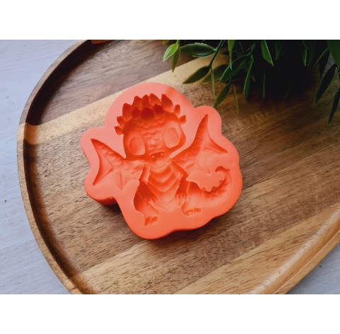 Silicone mold, Cute dragon, style 1, ~ 7.9*7.9 cm, H:1.8 cm