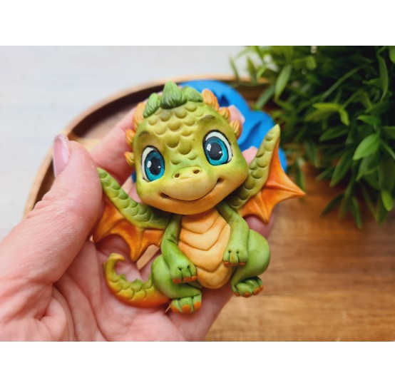 Silicone mold, Cute dragon, style 1, ~ 7.9*7.9 cm, H:1.8 cm