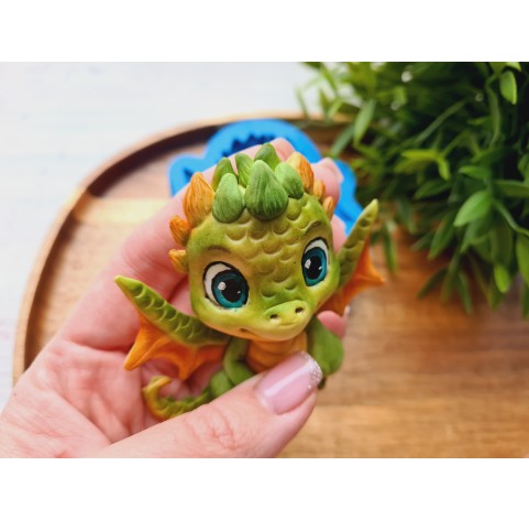 Silicone mold, Cute dragon, style 1, ~ 7.9*7.9 cm, H:1.8 cm