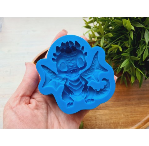 Silicone mold, Cute dragon, style 1, ~ 7.9*7.9 cm, H:1.8 cm