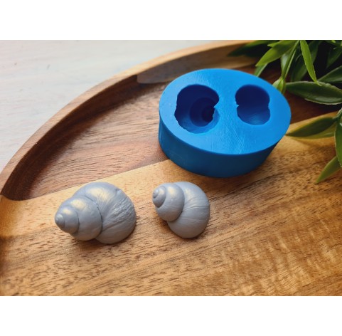Silicone mold, Snail shell, 2 elements, ~ 1.7*2 cm, 2.1*2.4 cm, H:1.3-1.5 cm