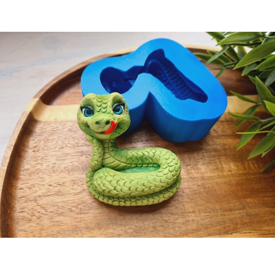 Silicone mold, Snake, style 1, ~ 5.1*6.2 cm, H:2.4 cm