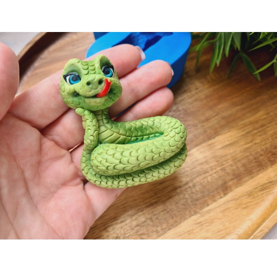 Silicone mold, Snake, style 1, ~ 5.1*6.2 cm, H:2.4 cm