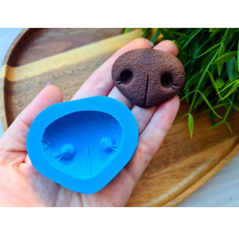 Silicone mold, Dog or bear nose, style 8, ~ 4.7*3.8 cm, H:1.2 cm