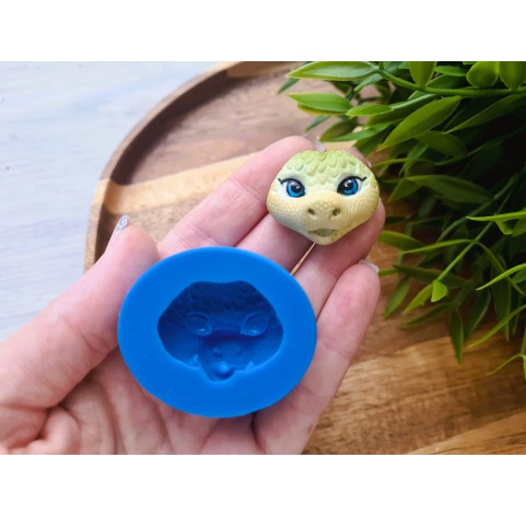 Silicone mold, Snake, style 2, head, ~ 2.5*3 cm, H:1.6 cm