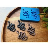 Silicone mold, Snake, style 5, 2 elements, ~ 2.5*4.1 cm, H:0.5 cm, BAKE ONLY in the FORM