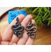 Silicone mold, Snake, style 5, 2 elements, ~ 2.5*4.1 cm, H:0.5 cm, BAKE ONLY in the FORM