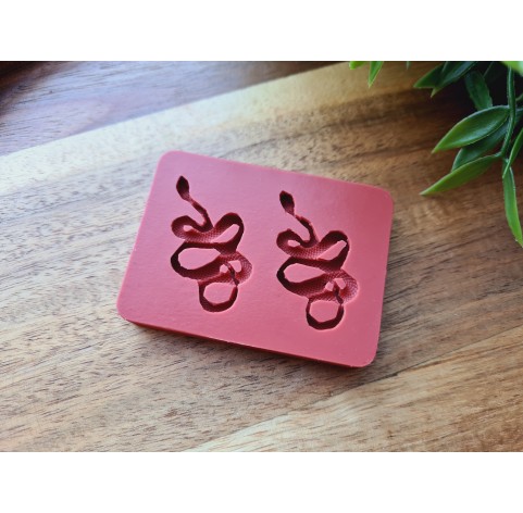 Silicone mold, Snake, style 5, 2 elements, ~ 2.5*4.1 cm, H:0.5 cm, BAKE ONLY in the FORM