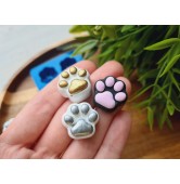 Silicone mold, Dog or cat paw, style 3, 4 elements, ~ 1.8*1.9 cm, H:1.1 cm