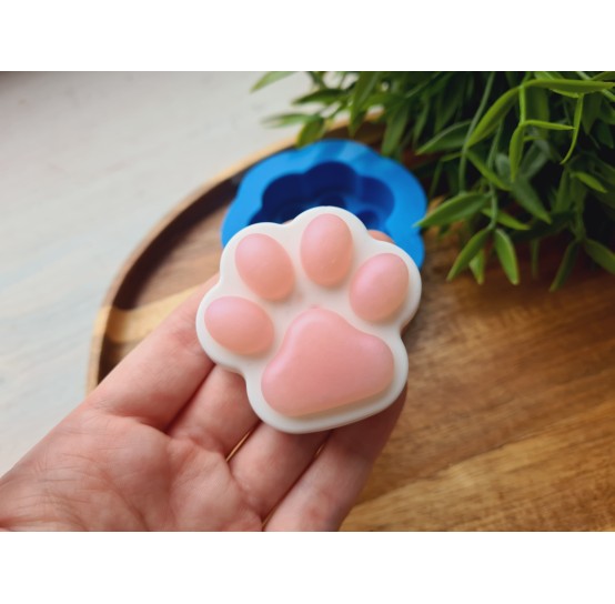 Silicone mold, Dog or cat paw, style 4, ~ 5*5.3 cm, H:2 cm