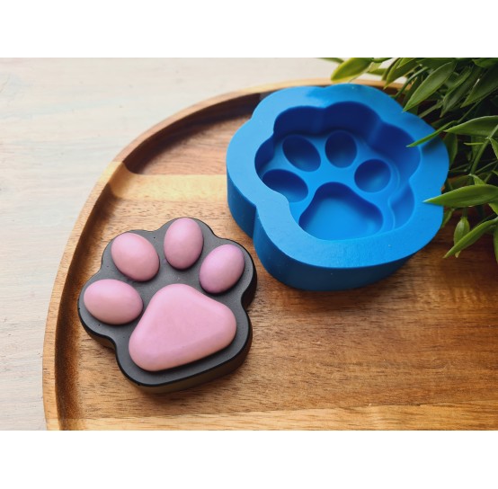 Silicone mold, Dog or cat paw, style 5, ~ 6*6.4 cm, H:2.2 cm