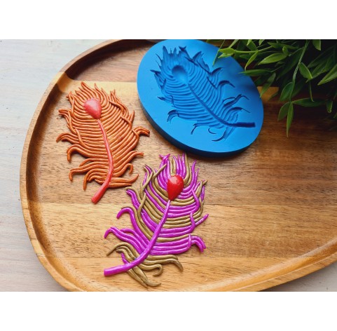 Silicone mold, Feather, style 2, ~ 6.7*9.7 cm, H:0.6 cm