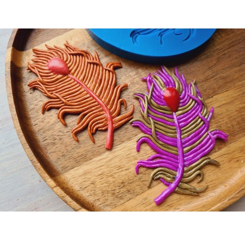 Silicone mold, Feather, style 2, ~ 6.7*9.7 cm, H:0.6 cm